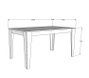 Hanah Home Mesa de Comedor Bud - Blanco